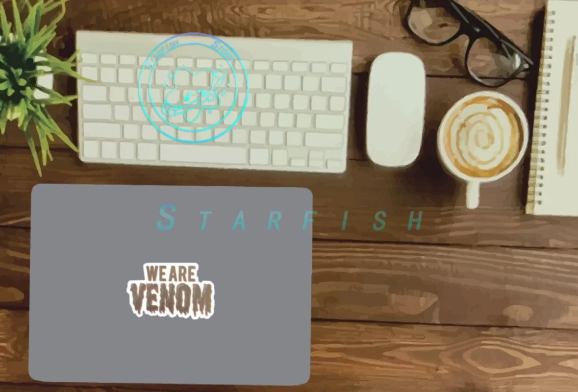 Venom Sticker Are We Refrigerator Laptop Travel Case Car Glass Sticker Waterproof and Sunscreen smile