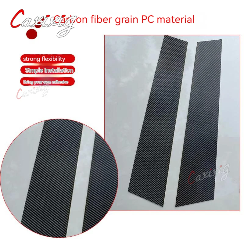 Door 6Pcs Window Car Pillar Posts Trim Covers Stickers Glossy Black For 5 Series E60 4Dr 2003-2010 ddmysmile Accessories Smile