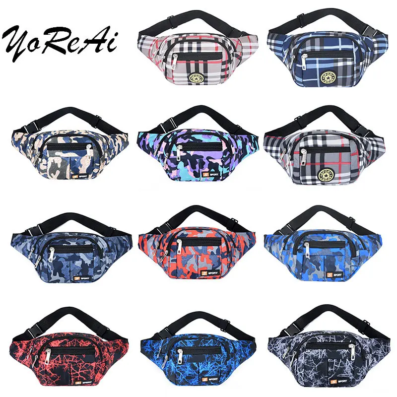 Canvas Bag YoReAi New Unisex Fanny Pack Waist Hip Belt Bags Purse Pouch Pocket Travel Running Sport Bum High Quality Waterproof smile