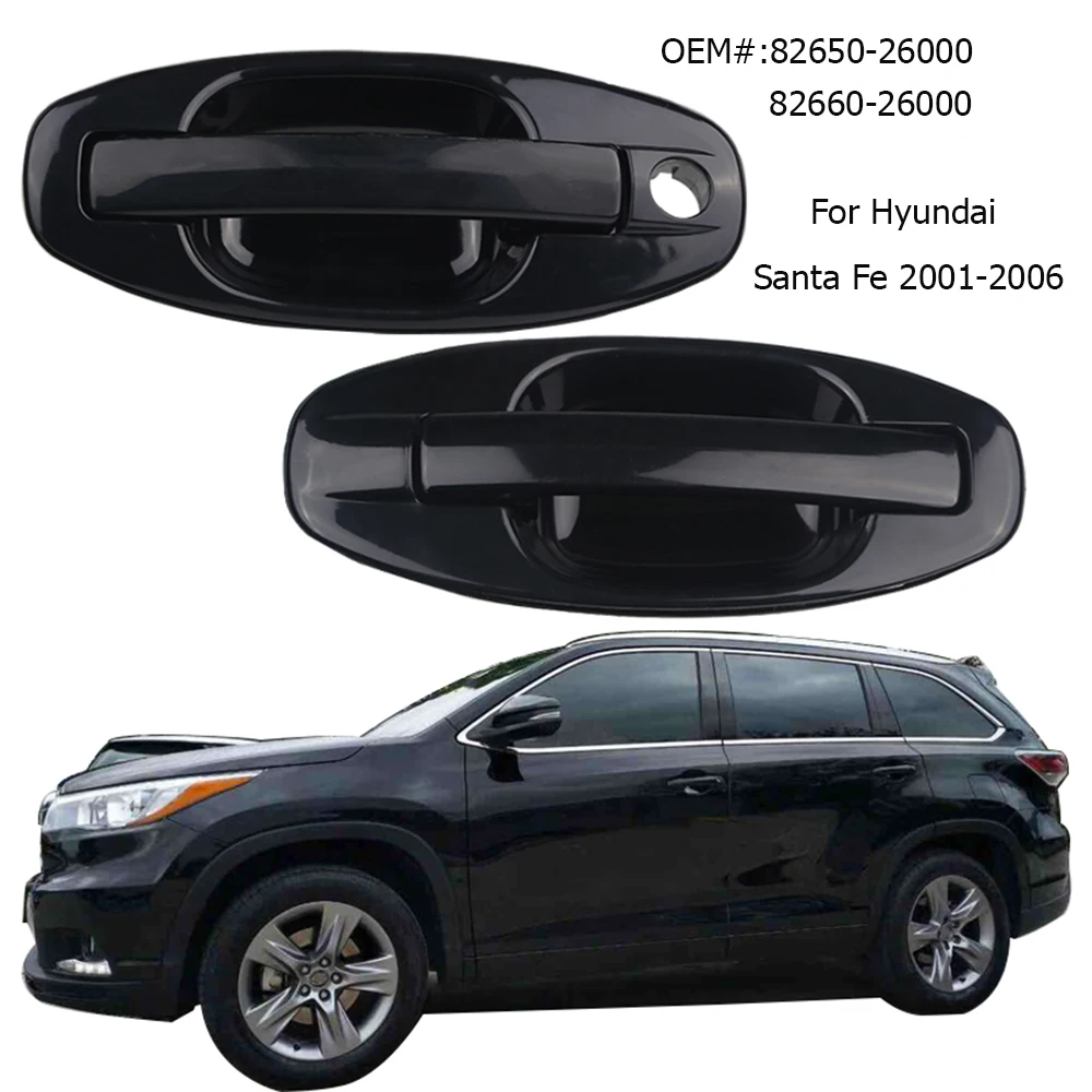 Bowl Handle Car Outside 82650-26000 82660-26000 For Hyundai Santa Fe 2001-2006 Outside Door Handle Exterior Door Handle 4 Doors smile