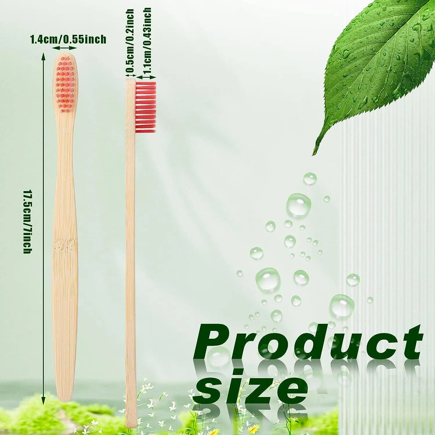 Bamboo Toothbrushes 100Pcs Eco Friendly Resuable Toothbrush 2025 Adult Wooden Soft Tooth Brush Eco new Friendly Vegan