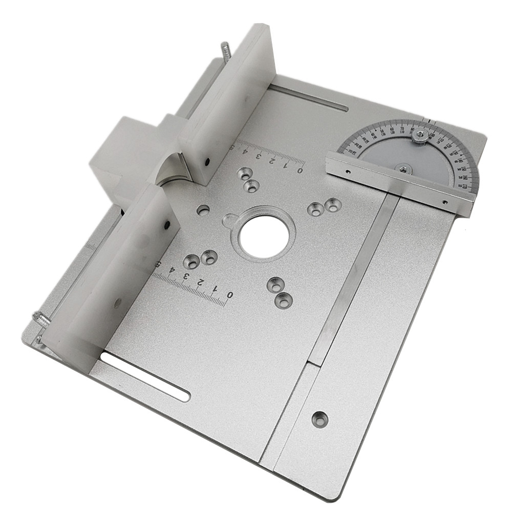 Aluminum Router 2025 Table Insert Plate new W/ Miter Gauge for Woodworking Benches Table Saw Multifunctional Trimmer Engraving hine