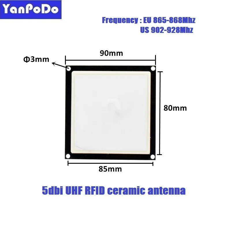 Yanpodo US 902-928MHZ RFID Ceramic Antenna 50*50mm UHF full Size 0-5.5dbi SMA MMCX IPEX connector used for embedded system