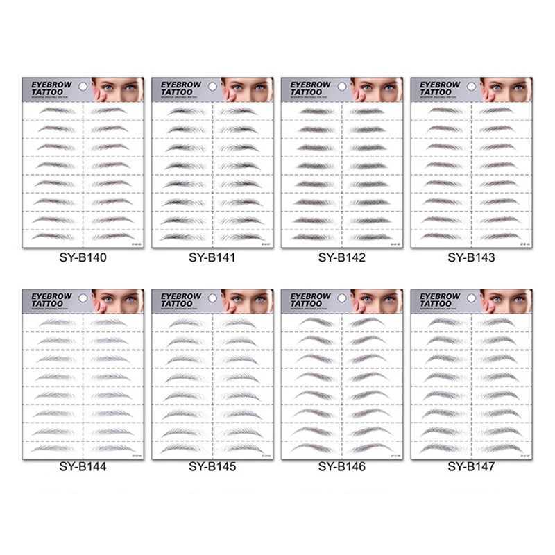 Makeup eyebrow tattoo waterproof sticker hair like long-lasting water transfer sticker eyebrow shaping sticker W241109