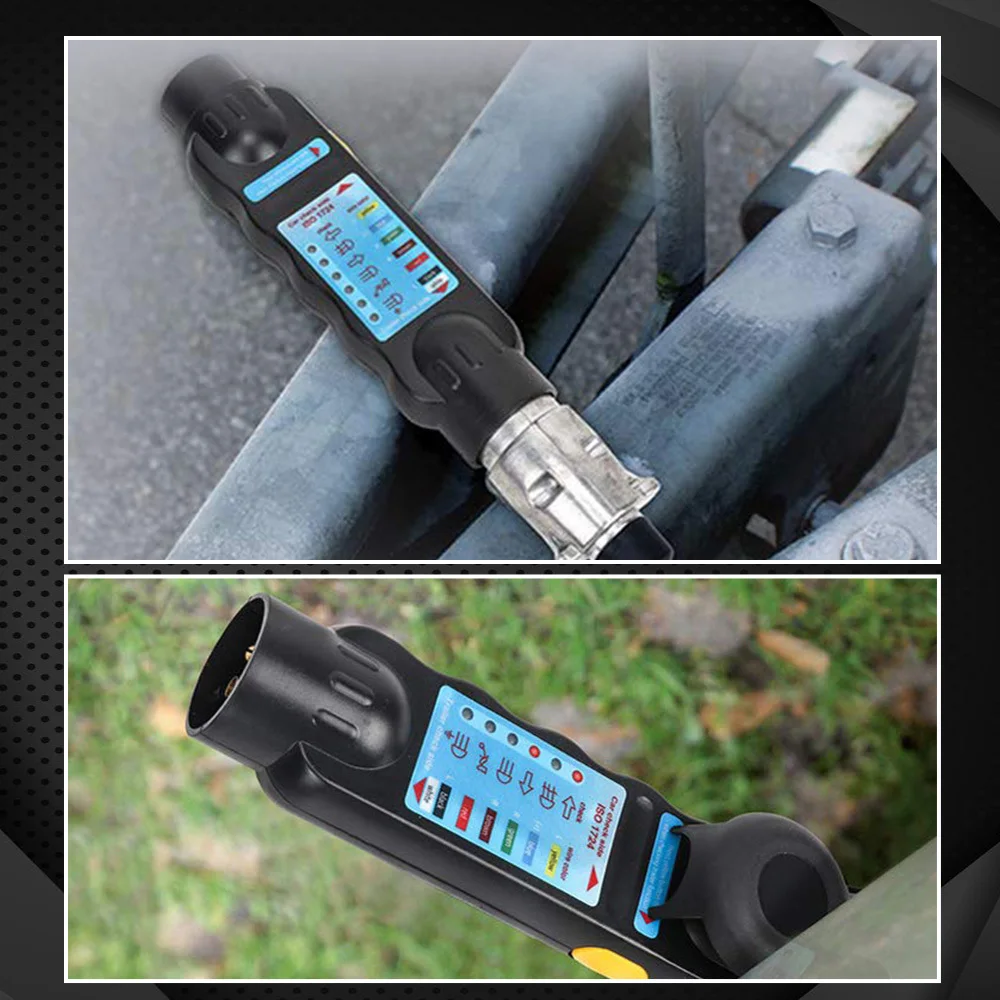 Pin Caravan 13 12V Towing Tow Bar Light Wiring ddmysmile Tester Trailer Socket Tester Towbar Plug Socket Diagnostic Tools Accessories Smile