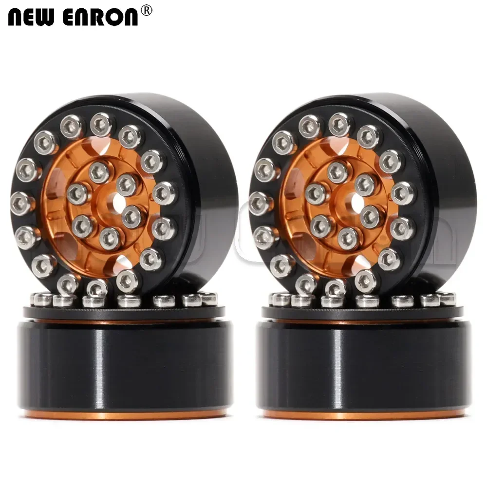 ENRON 1.0" NEW 4PCS Metal Beadlock CNC Micro Wheel Rim Hub 30MM for RC Crawler CAR 1/24 Axial SCX24 90081 AXI00001 mini crawler smile 1.0"