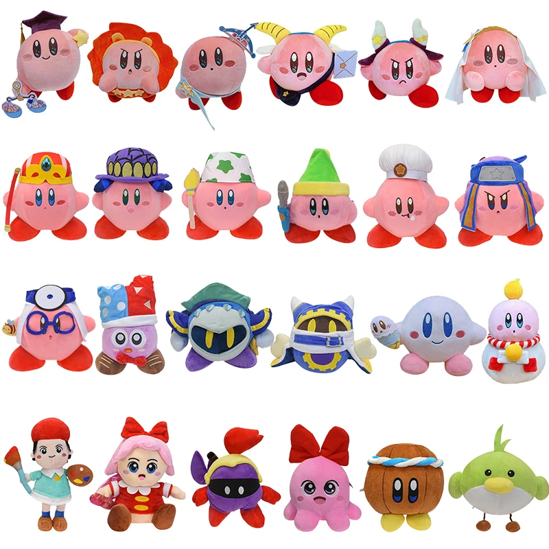 24 Styles Kirby Plush Stuffed Toys 12 Constellations Scorpio Libra Kirby Chef Cosplay Toys Adeleine Snowman Christmas Gifts