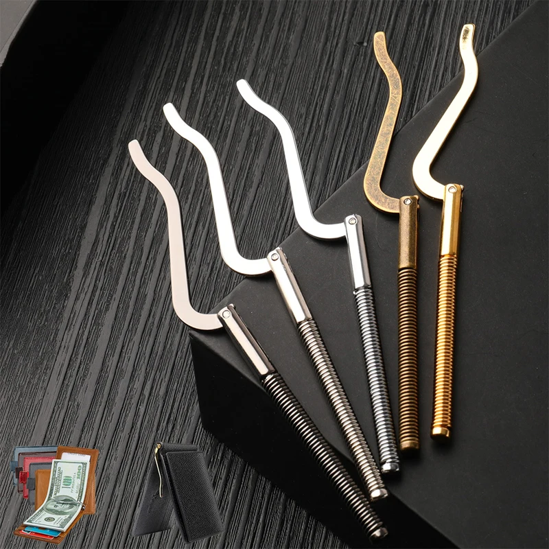 Bifold Metal Money New Clip Bar Wallet Replace Parts Spring Clamp Cash Holder Dollar Cash Clamp Holder Wallet for Men Women 1Pc smile