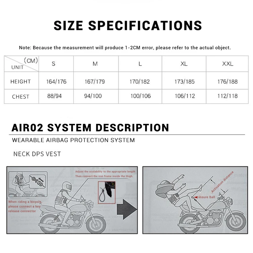 Vest Airbag ddmysmile NEW Motorcycle Men Motorcycle Jacket Reflective Motocross Air Bag Moto Vest Protective Black Fluorescent S-3Xl Smile