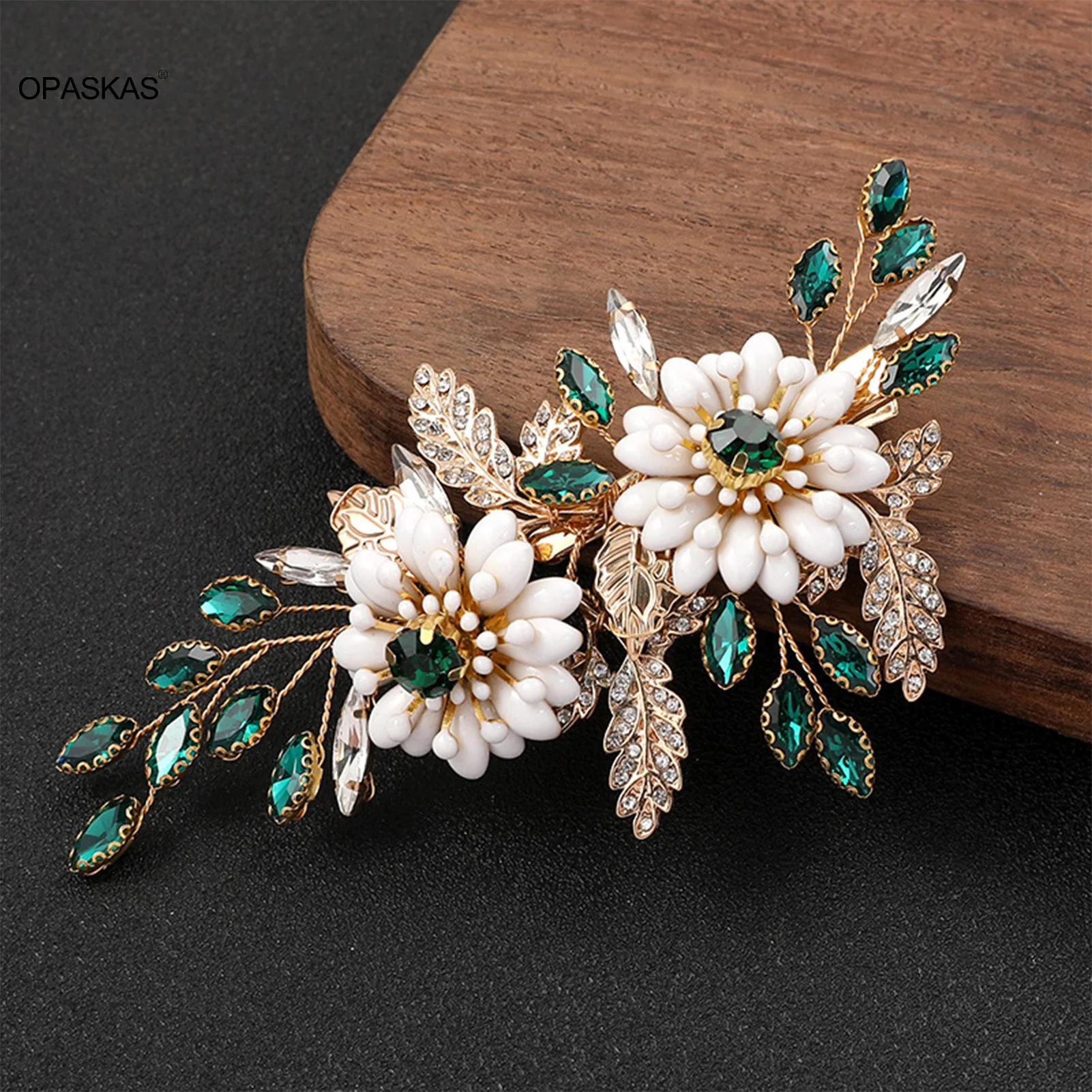 Rhinestones Clips Bride Hair Floral Hairpin Barrettes Bridesmaid Wedding Hair Accessoreis For Women Queen Hair Jewelry 2023 New smile