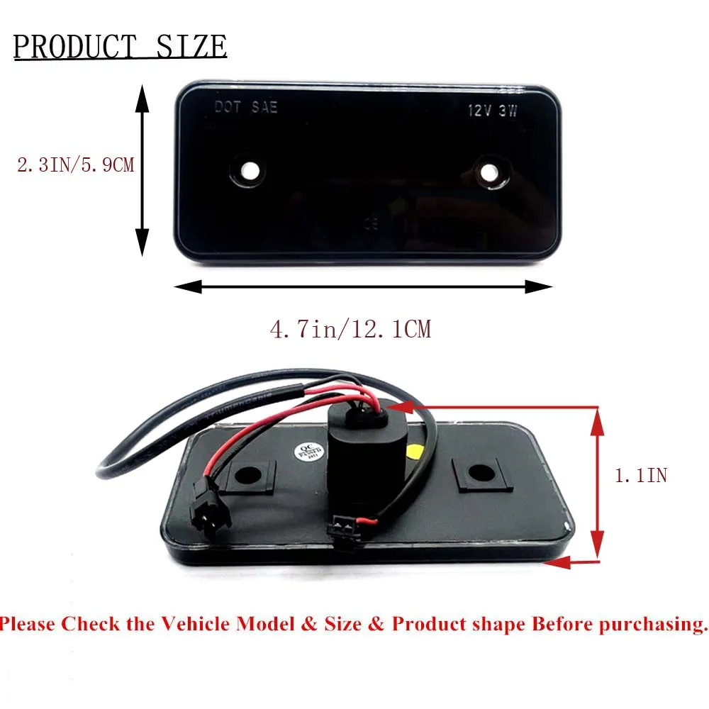 For Mercedes-Benz W463 G-Class G500 G550 G55 G63 AMG 2002-2014 Front Amber Rear Red LED Side Marker Bumper Repeater Light Lamp