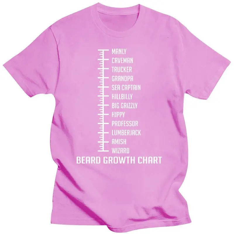 Men T shirt Beard Growth Chart Unisex Tshirt Black S3XL funny tshirt novelty women 240409