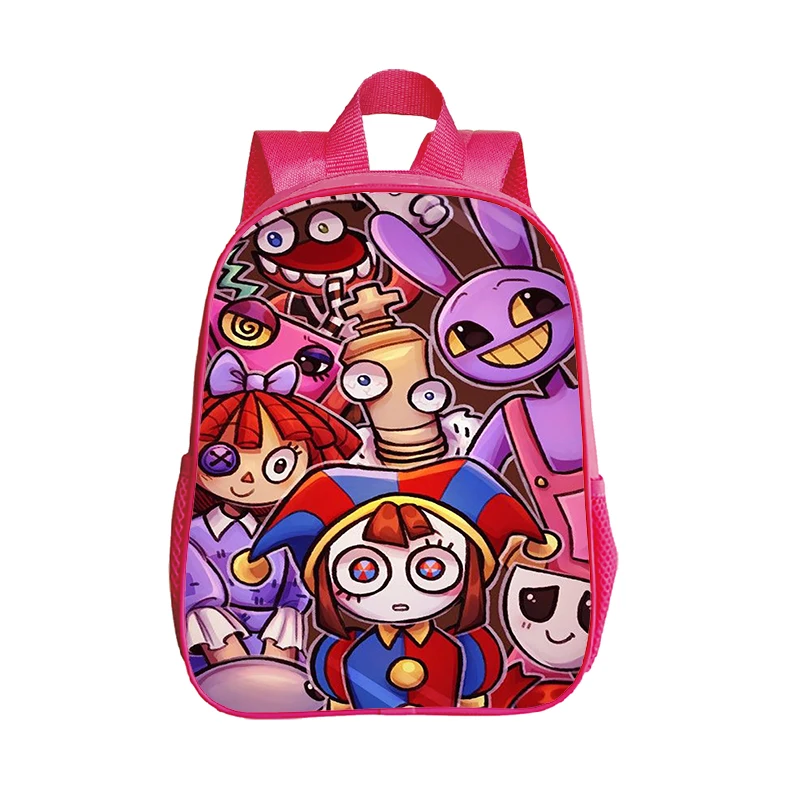 3D The Amazing Digital Circus Backpacks Kindergarten Bags Waterproof Pink Bookbag Boys Girls School Bags Kids Anime Backpack