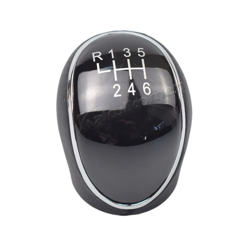 Speed Gear Shift ddmysmile 6 Knob For Ford Eo 4 S-Max C-Max Focus 2 Kuga Leather Shifter Lever Arm Headball Car Accessories Smile