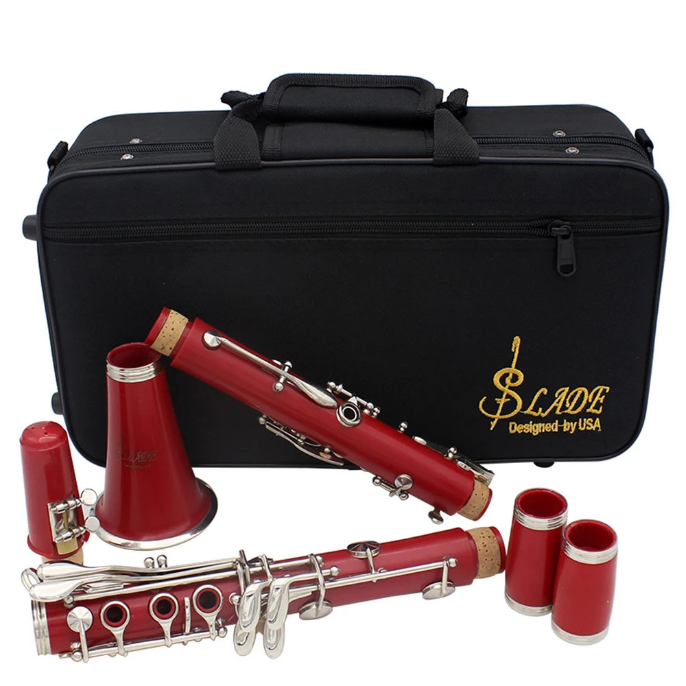 SLADE Clarinet 17 Key Bb Sib Klarnet Bakelite Body Material bb Clarinette with Box Reeds Cleaning Cloth Screwdrivers Accessories