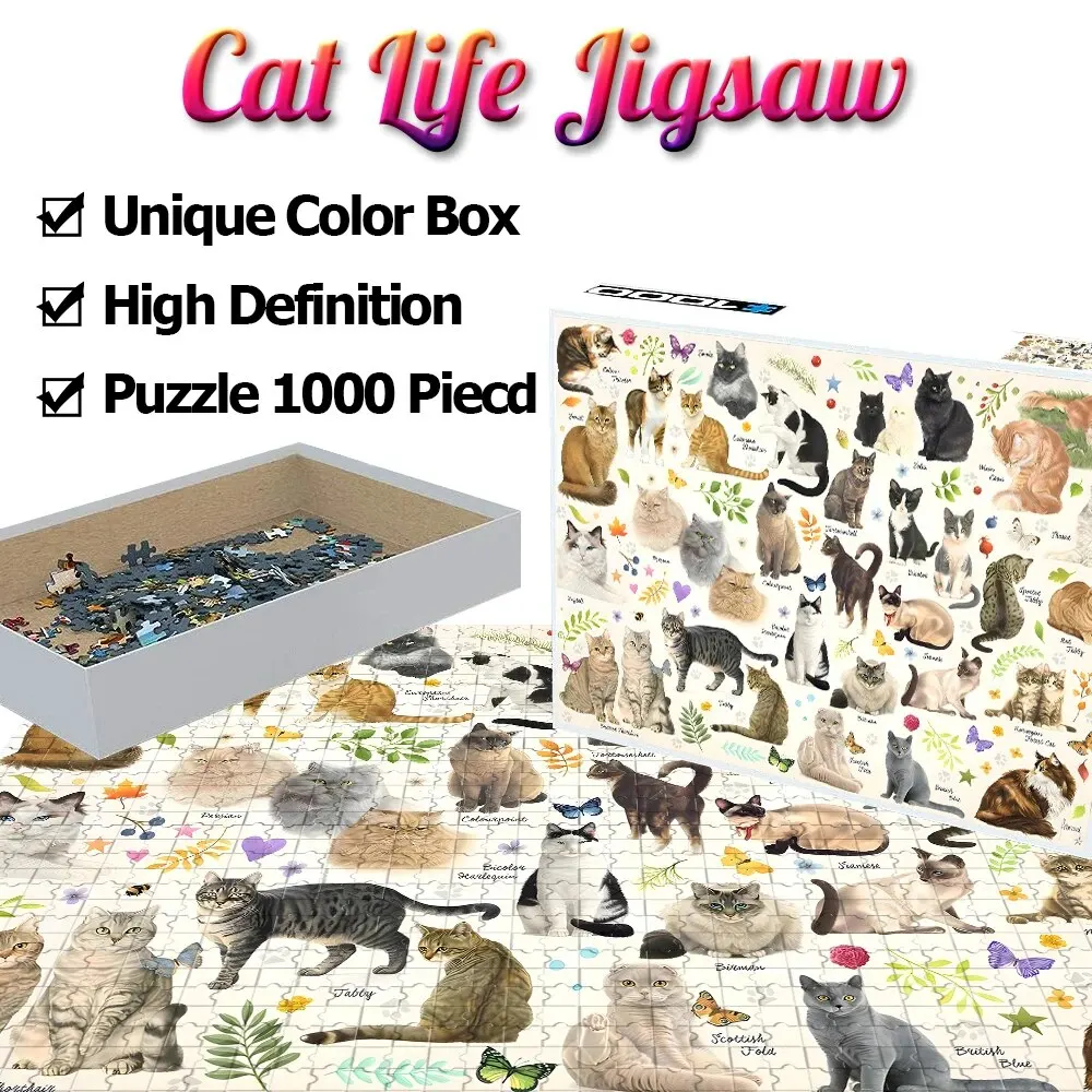 1000 Pieces CAT EMPIRE new 2025 Jigsaw Puzzle