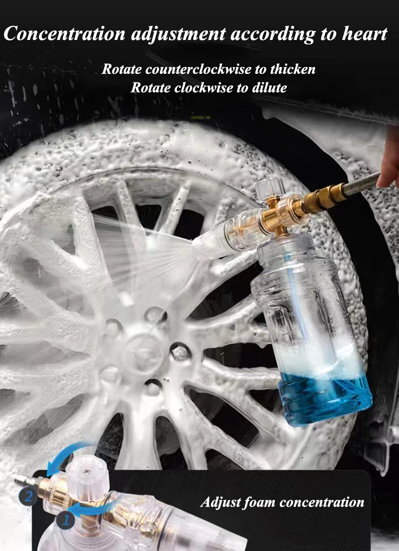 Alloy Snow Foam Lance 1L Car Foam Lance for Karcher Car Pressure Foam Gun Nozzle Car Clean Wash Tool Shampoo Sprayer Car Washer
