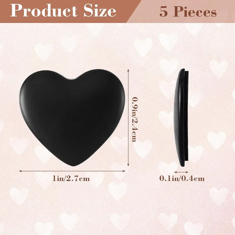 Metal Heart Stickers Self-Adhesive Black new Car Decals for Car Exterior Helmets 2025 Phone Case Laptop Window Envelope Card Making