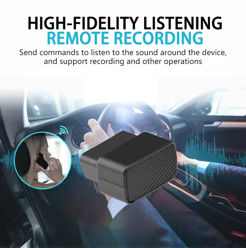 2G 4G Mini OBD Voice Monitor GPS Tracker Car ACC Status Shock Move Alarm new SMS Call Tracking 2025 Geofence Locator Free APP IOS Andriod