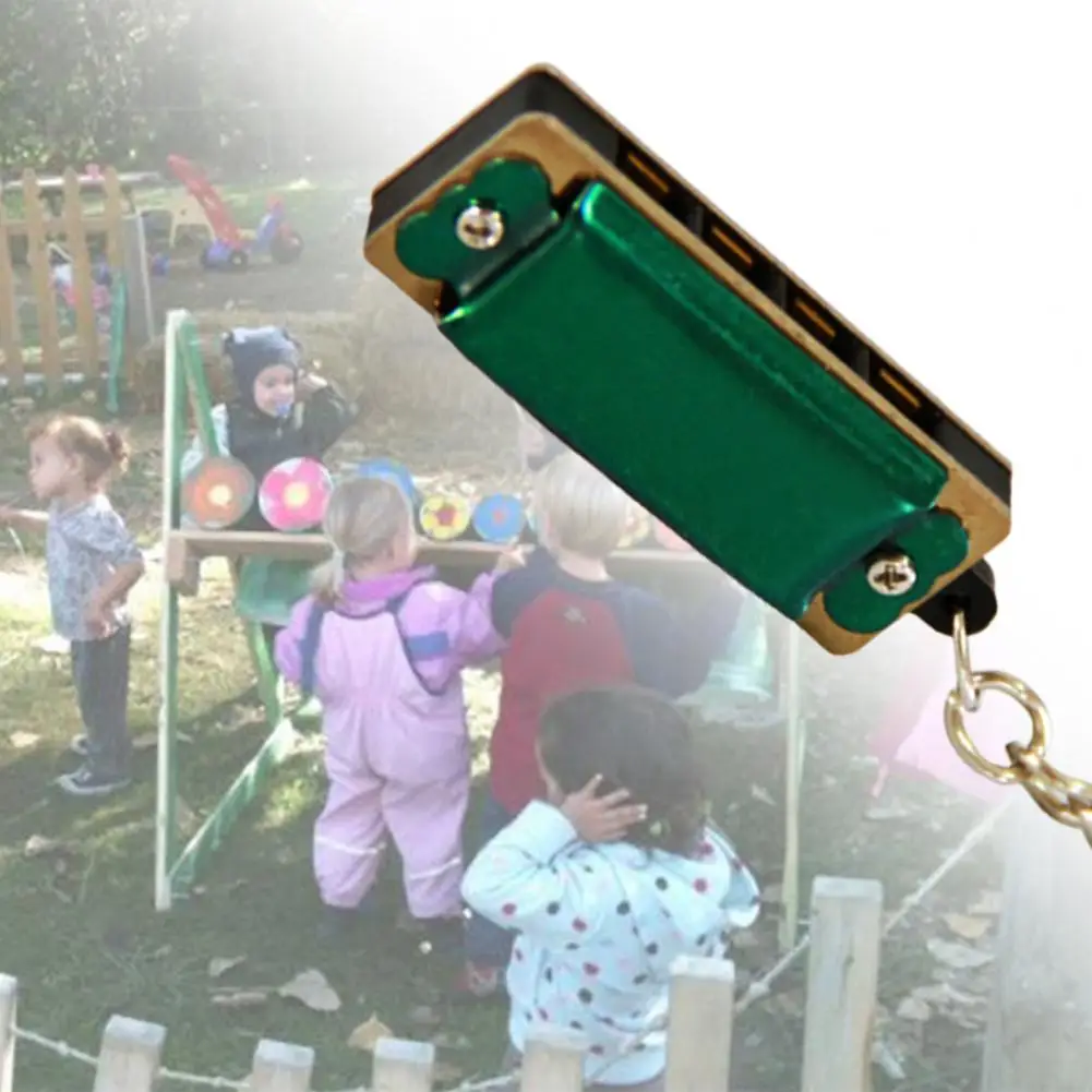 Mini Harmonic Pendant Attractive Colorful Mini Harmonica Beginner Students Mini Harmonic Pendant for Birthday Pendant