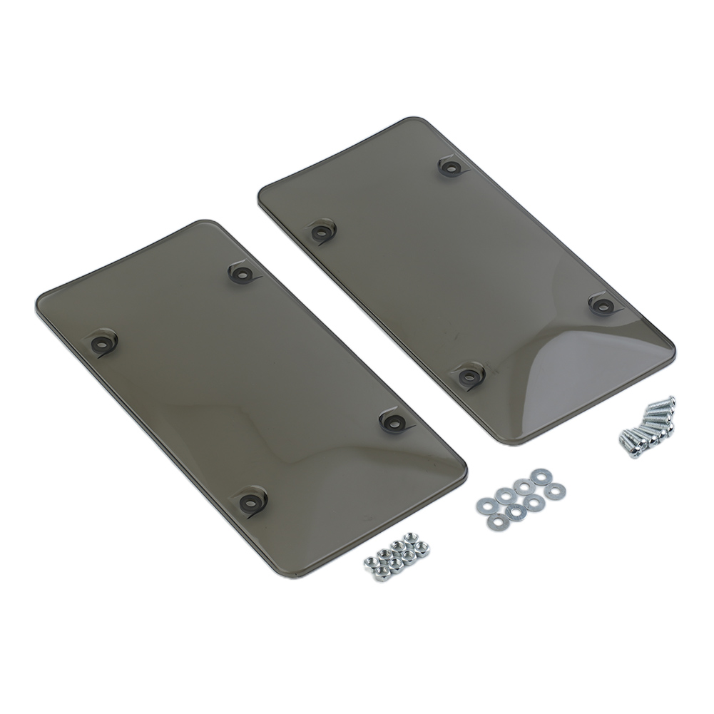 Cap License Plate Cover Toll US Vehicles 2x 310*160mm Anti Speed Black Reflective Auto Camera Light Plastic Red