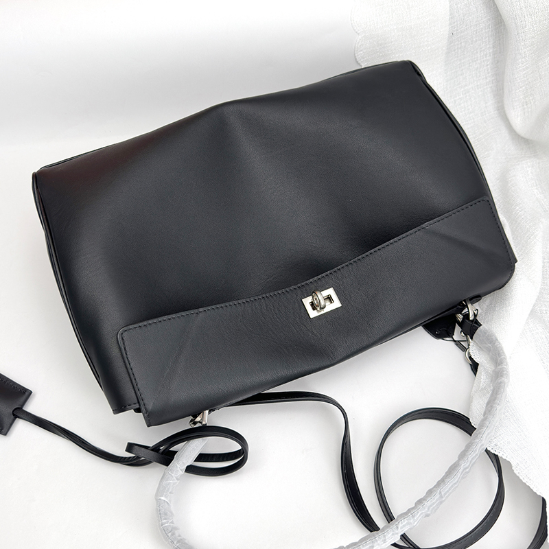 Genuine Handbag Fashionable New And High-End Soft Leather Tote Bag, Street Retro Large Bag Head Layer Cowhide Genuine Leather