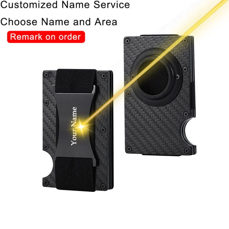 Custom Rfid Airtags Credit Card Holder Men Bank id Cardholder Container Case Aluminium Metal Magsafe Minimalist Parliment Wallet