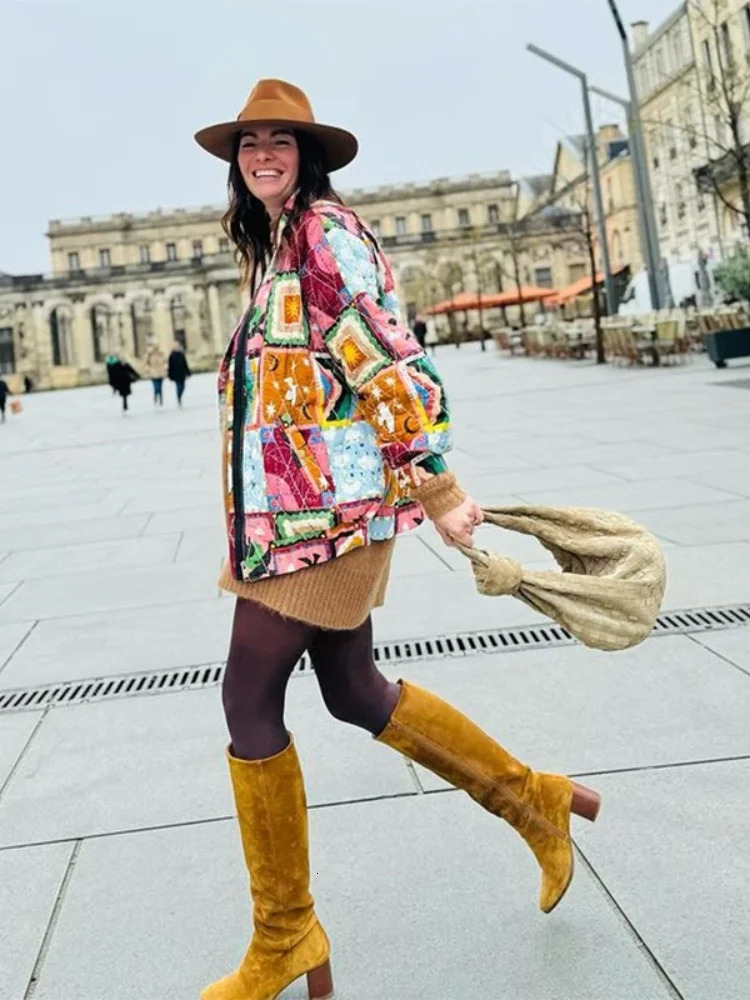 Print Skirt Suit Women 2024 Spring Summer Stand Collar Long Sleeve Zipper Coats Female Fashion Slim Mini Skirts Office Lady Sets 240401