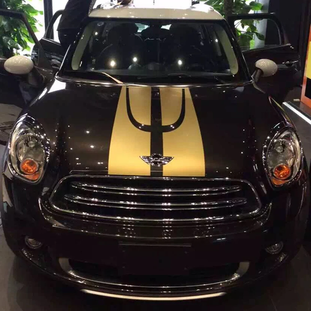 Hood Engine Trunk Car Rear Stickers For Mini Cooper Countryman R60 2011-2015 Graphics Vinyl Decor Decal Auto Tuning Accessories smile