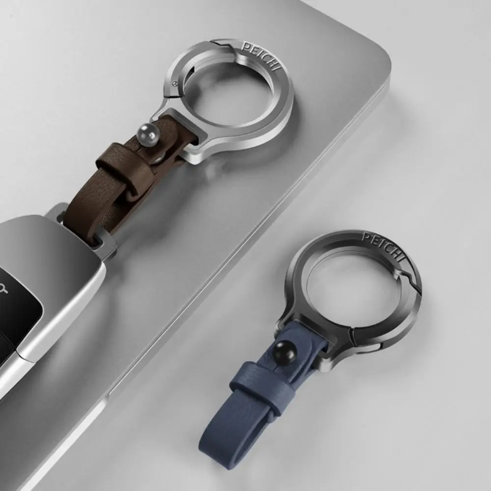 Zinc Alloy Leather Keychain Car Key Holder Portable Carabiner new Waist Belt Buckle Durable Small Key 2025 Rings for Men Women Gift