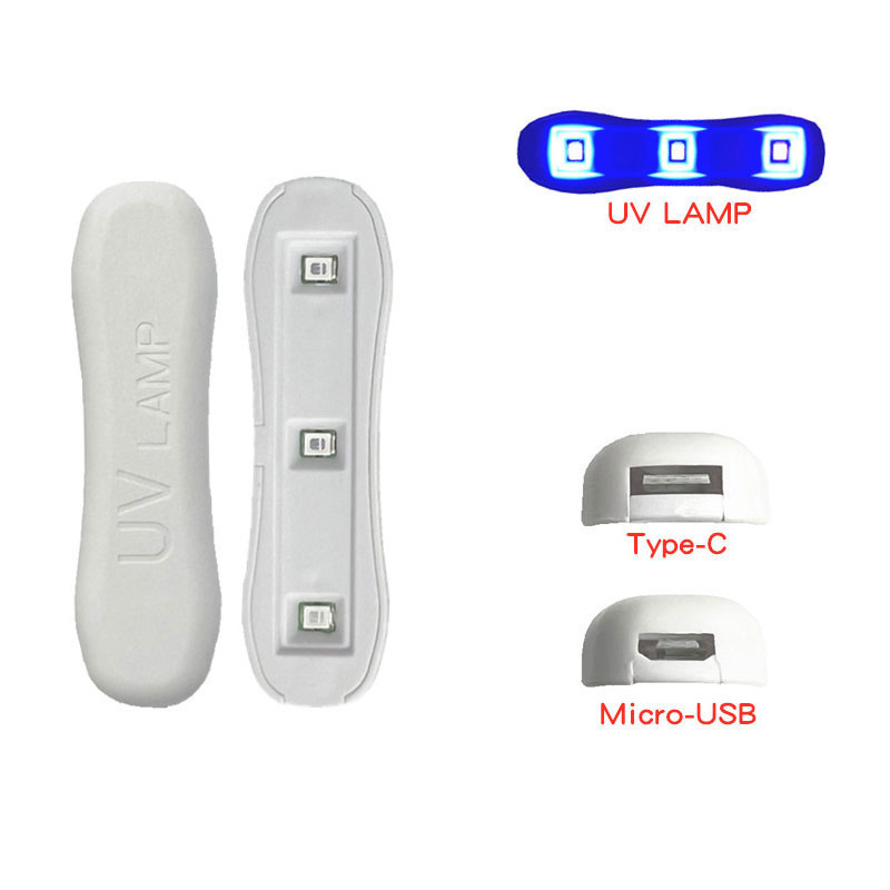 Car Glass Repair Curing Lamp Mini Resin Curing Glue UV Lamp Lighting Set Tool Auto Window Front Windshield Glass Crack Repair