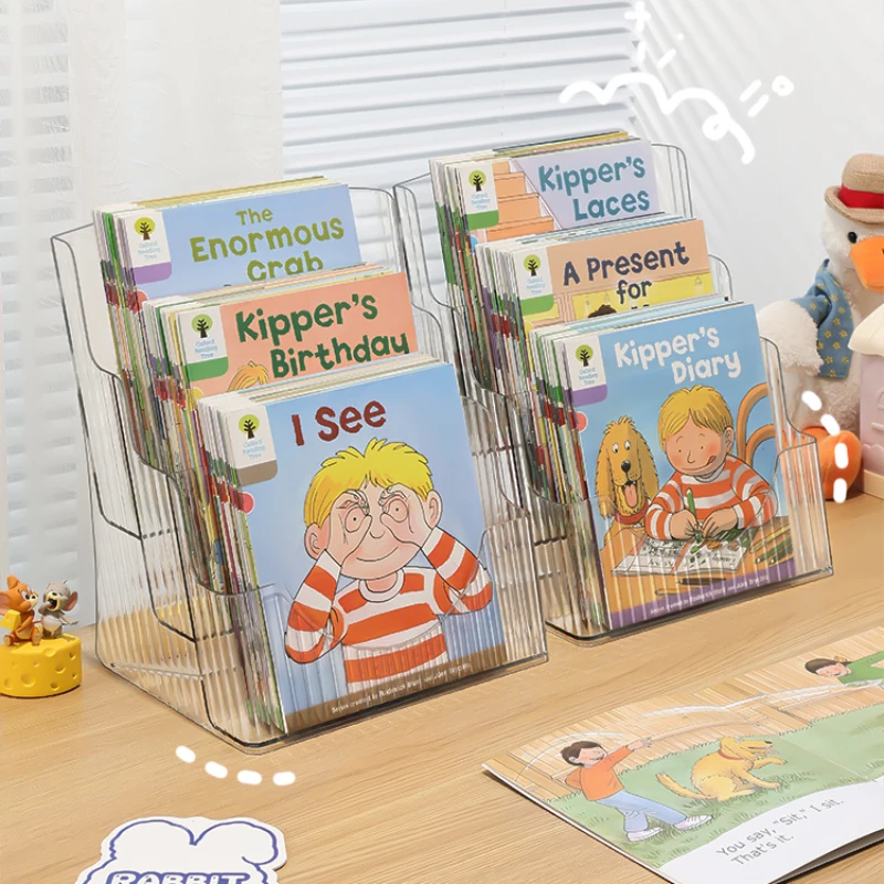 Desk Organizing Children's Picture Storage Bookshelves Small Magazine Shelves Acrylic Transparent Boxes Organizer