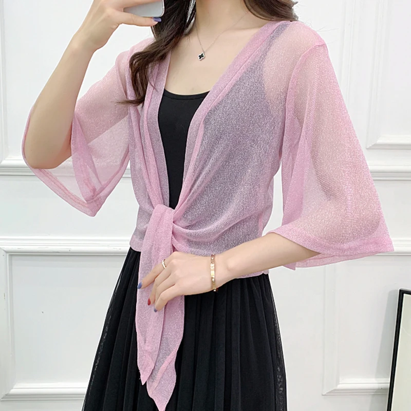 Wedding Wrap Women Jacket Half Sleeve Bolero Shrugs Shawl Out Coat smile