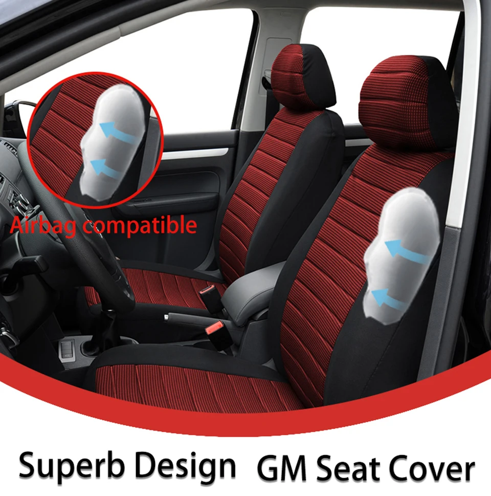 Car Seat Universal Full Cover Styling Car Seat Protector Design Airbag and Rear Split Bench Compatible Covers For NISSAN KIA-RIO smile