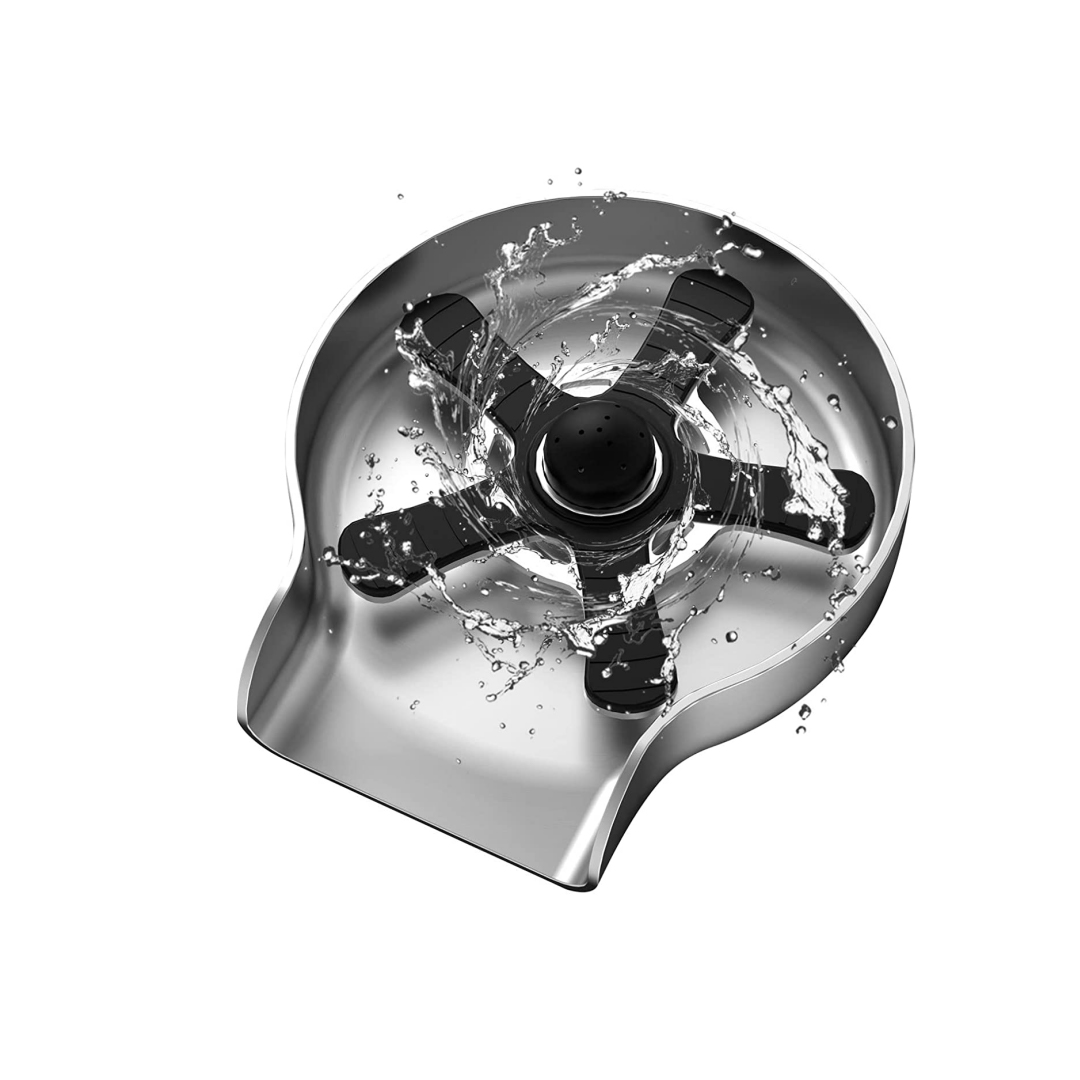 New glass washer home cup cleaning cup washer bar cup washer stainless steel cup washer silver 5 leaves