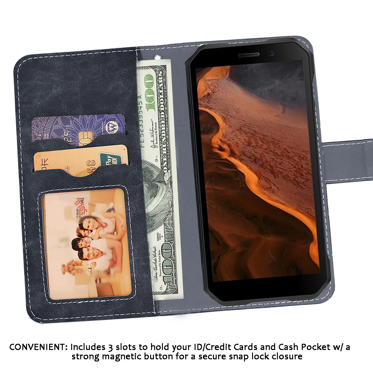Wallet Vintage Doogee Leather S61 Pro Case 6" Flip Card Slots Cover Magnet Phone Protective ddmysmile Cases Bags Smile 6"