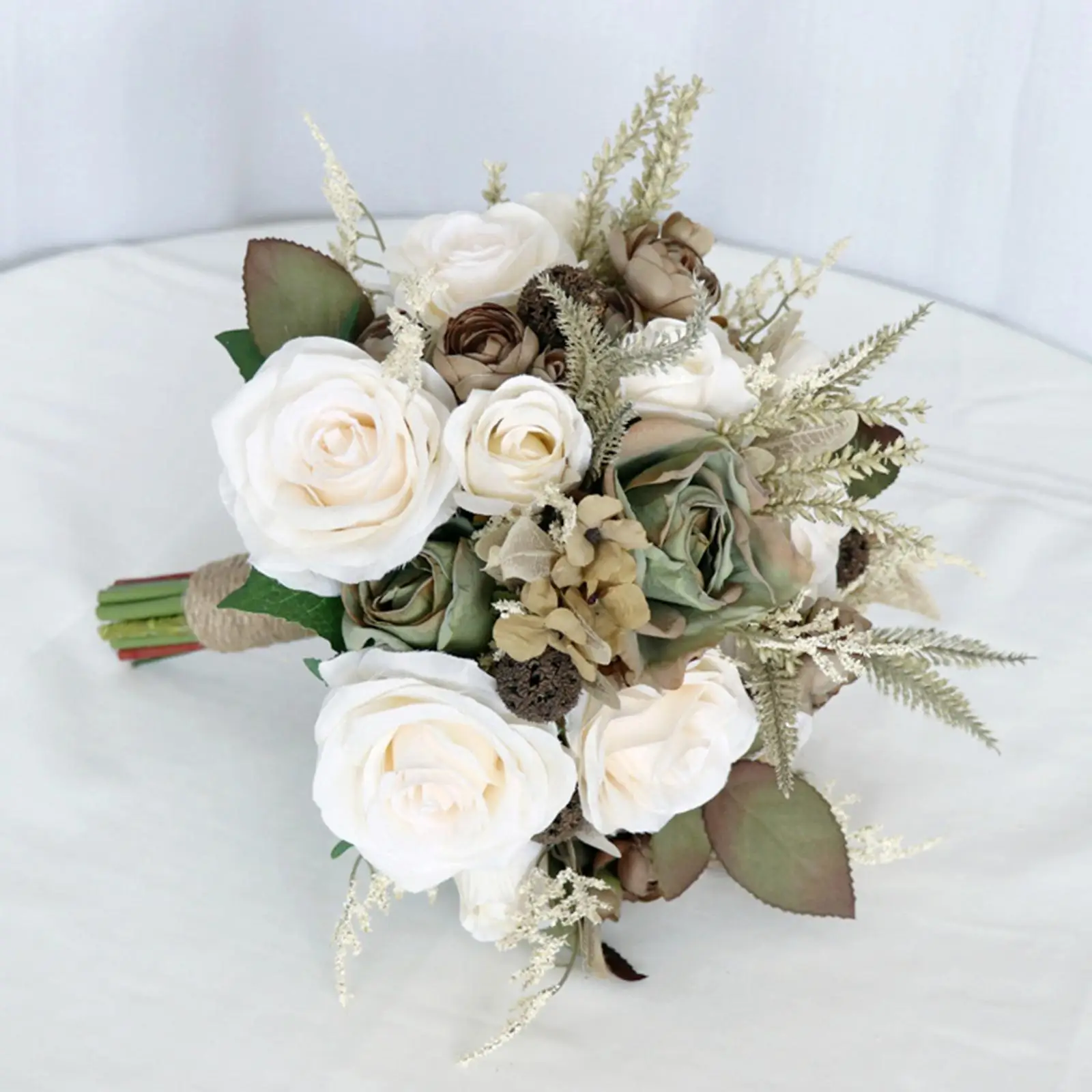 2025 Artificial Silk Flowers new Wedding Bride Bouquet Photo Props Bride Hands Holding Bouquet for Home Wedding Christmas Decor Bedroom