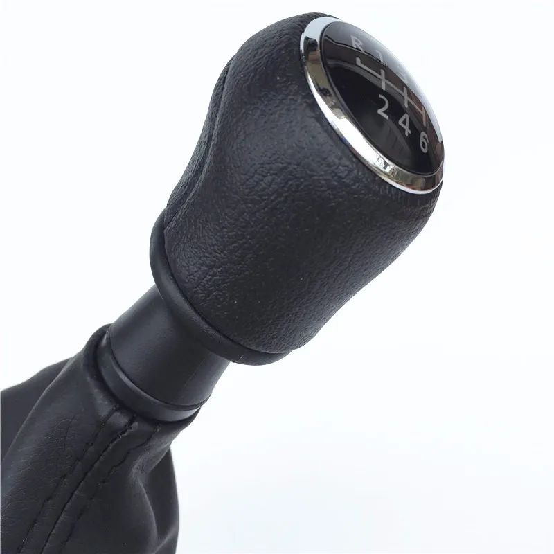 Car 5/6 Speed Leather Gear Stick Shift Knob Gaitor Boot Cover Case For VW Transporter T5 T5.1 T6 Gp 2003-2019 smile .1