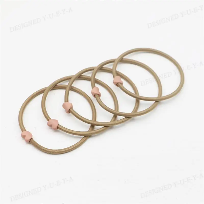 hot sale 5/15pc Colorful Heart Hair Rope Korean Elasticity Hair Ties Scrunchies Women Girl Ponytail Holder Hairband Hair Ring Accessories