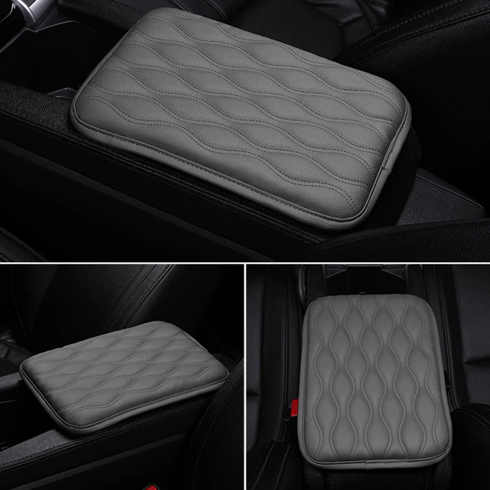 Box Car Mats Armrest Memory Foam Vehicle Arm Rest Box ddmysmile Pads Leather Center Console Covers Styling Interior Accessories Smile