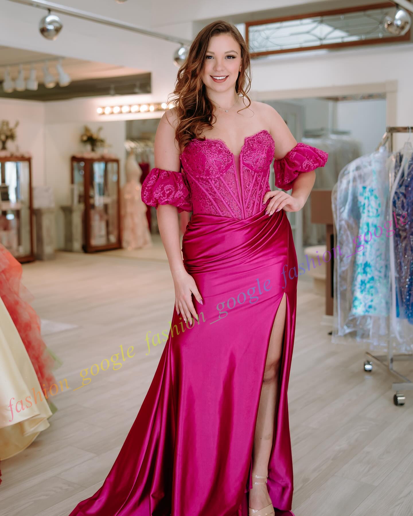 Stretch Satin Formal Party Dress Sweetheart Lace Basque Lady Pageant Prom Evening Event Special Occasion Hoco Gala Cocktail Red Carpet Runway Gown Pho