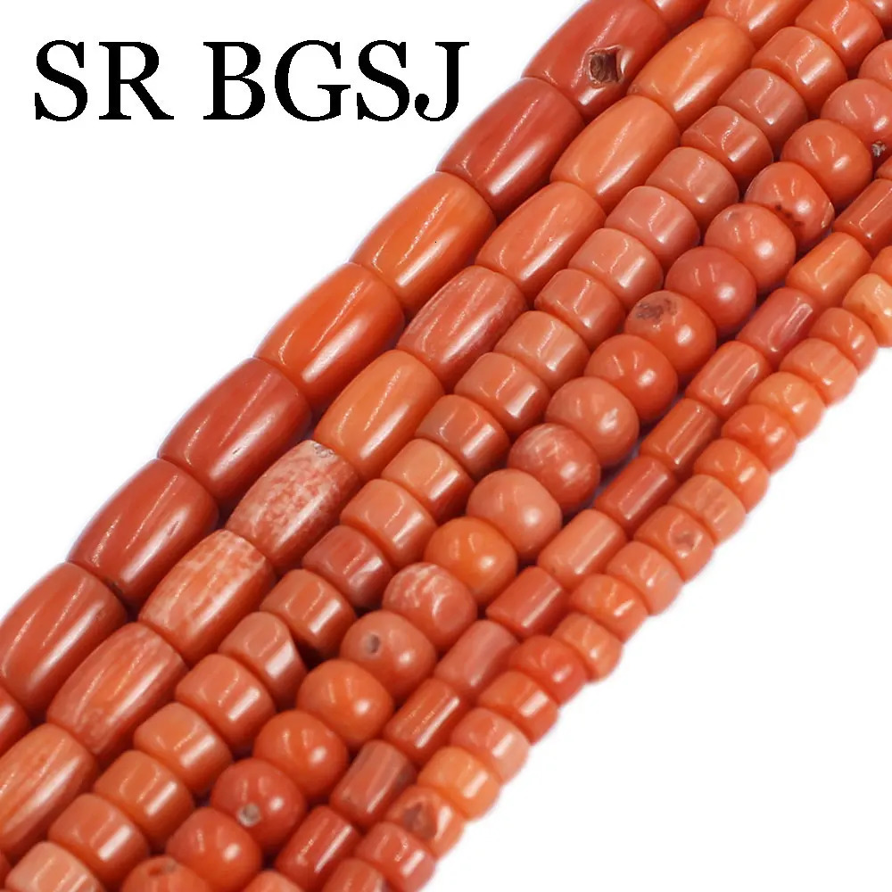 Natural Orange Coral Gemstone Irregular Chip Roller Falling Rice Loose Beads Used for Jewelry Making DIY Bracelet H 241108