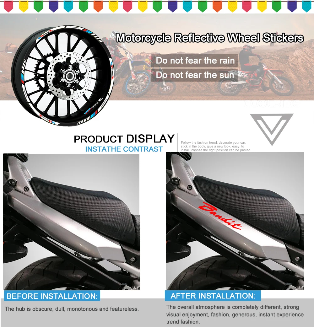 for Suzuki GSF1200 GSF1250 GSF 1200 GSF 1250 Accessories new 2007 2009 Motorcycle Stickers Reflective Decal 2025 Bandit 600 GSF
