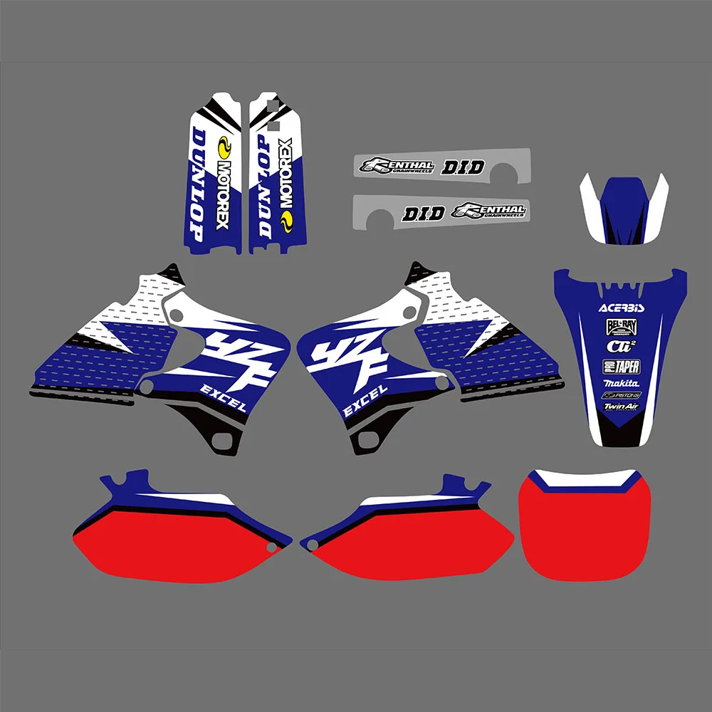 YZ400F For Yamaha YZ250F YZ426F 1999-2002 Full Fairing Graphics Background Decal Sticker Kit YZF 250 400 426 F YZ 250F 400F 426F smile