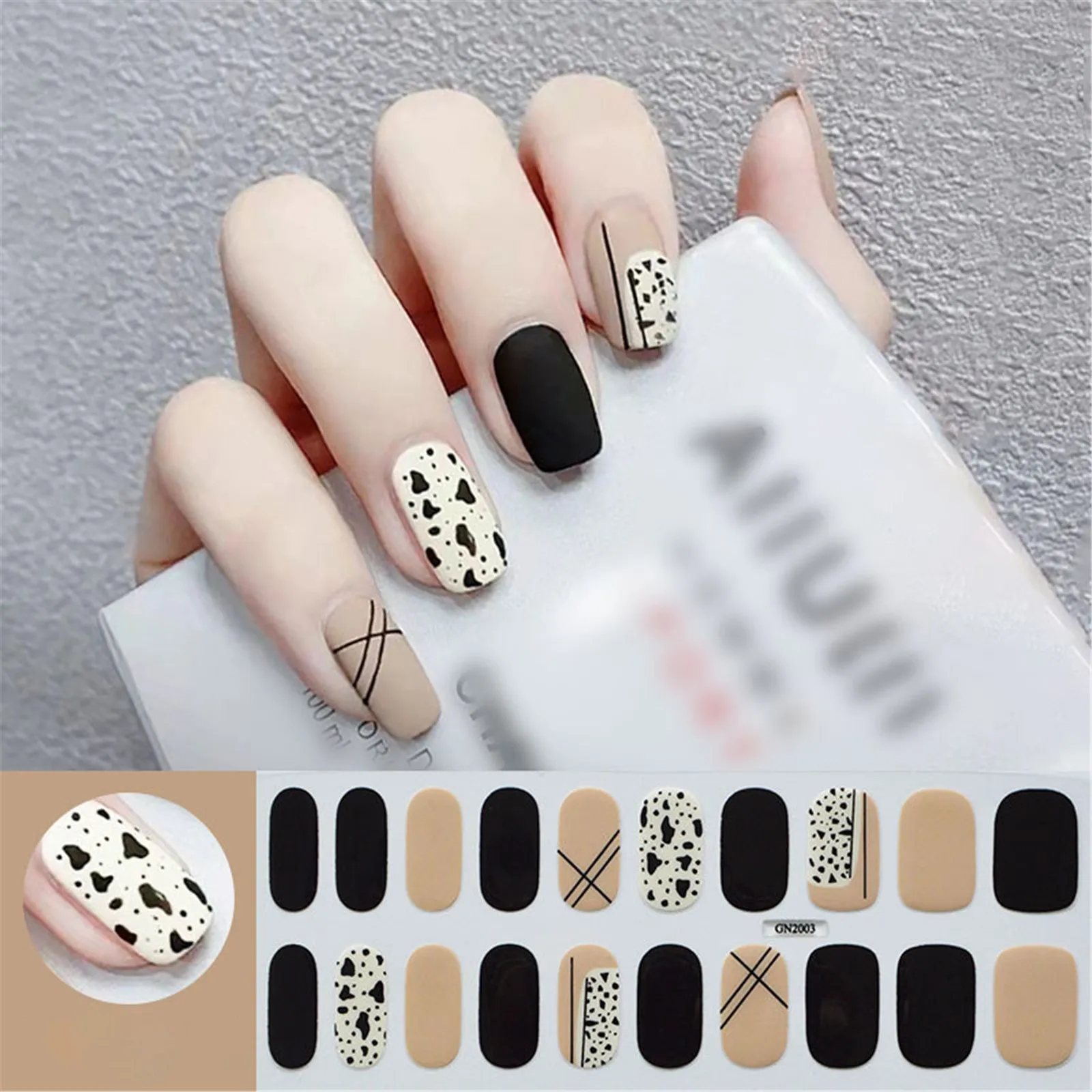 Transfer Water Nail Decals Words Autumn And Winter Nail Polish Oil Film Nail Care Sticker Autumn And Winter Summer Nail Stickers smile