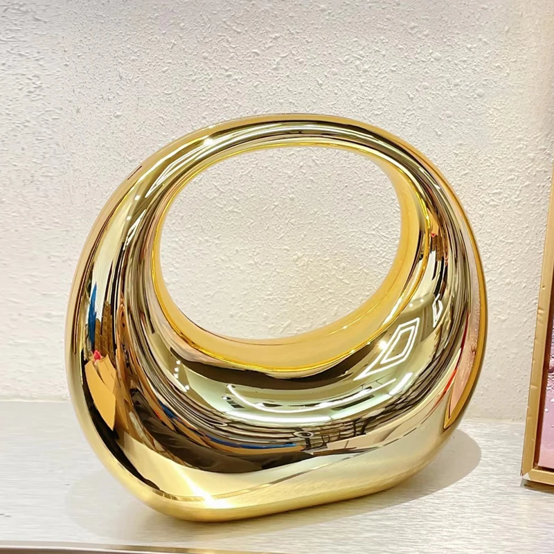 For Bags Ladies Evening Women Designer Handbags And Purses 2023 New In Acrylic Rainbow Chain Shoulder Messenger Half Moon smile