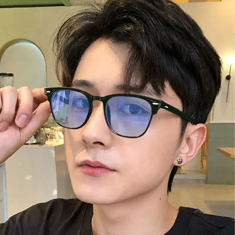 Classic Anti-blue Light Photochromic Myopia 2025 Glasses Ultra Light Eyewear Unisex Oversized Frame Short new Sight Eyeglasses