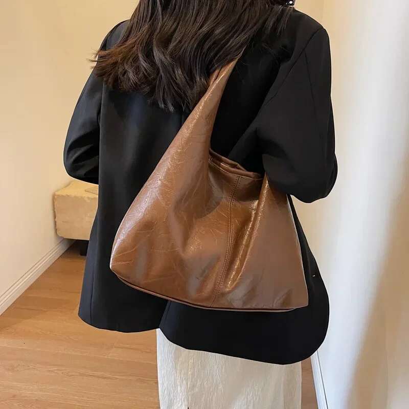 Soft PU Leather Shoulder for Women Wedding Totes All-match Commuter Underarm Bag Bolso Mujer Fashion Large Capacity Handbag