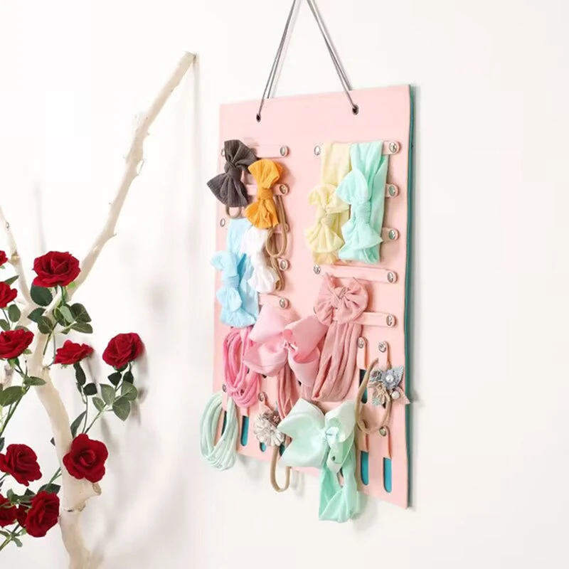 Baby Storage Girl Headbands Holder Newborn Headbands and Bows Hanging Organizer for Home and Store Display smile