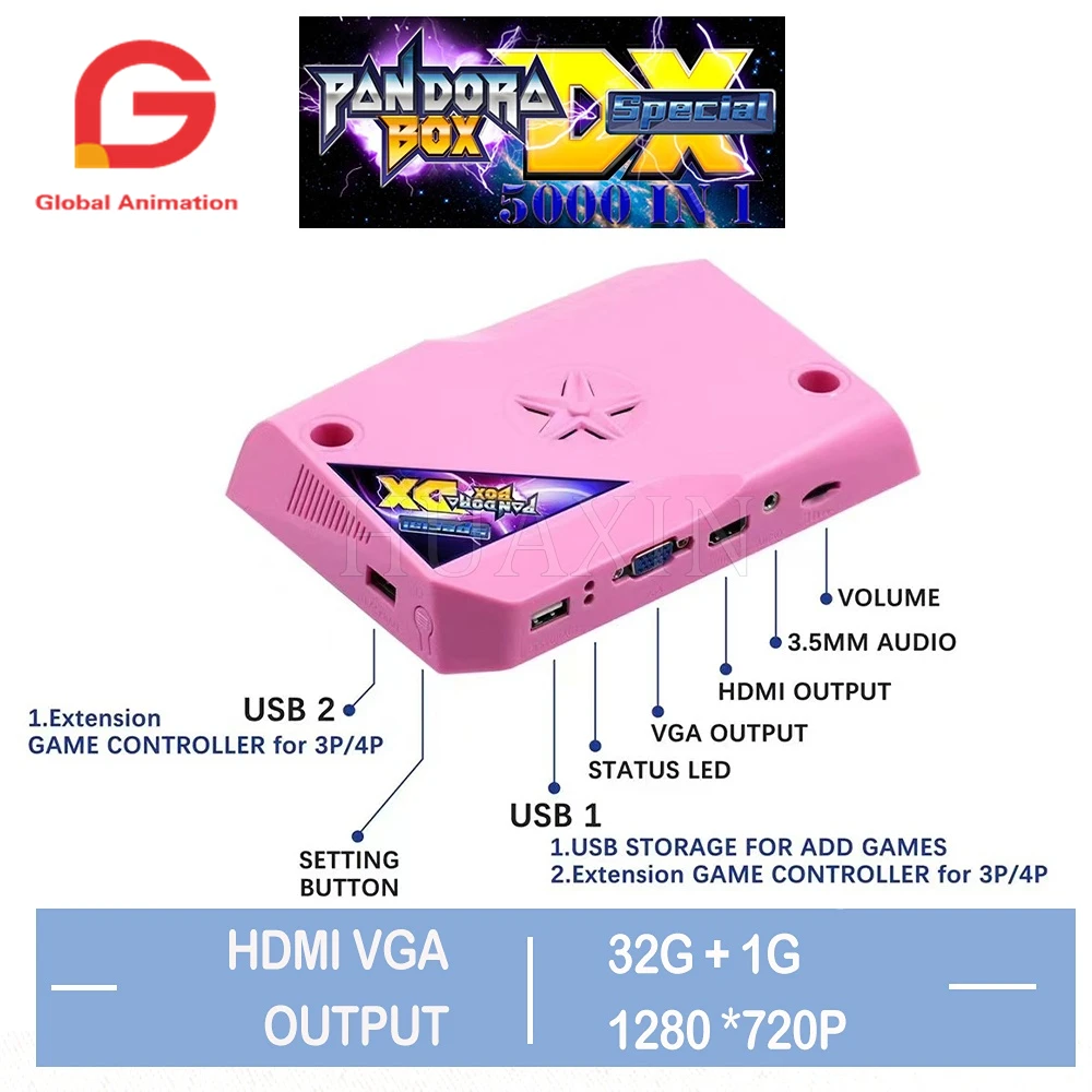 Original Pandora Box DX Special arcade 5000 in 1 jamma board CRT CGA VGA HDMI-compatible have 3P 4P High score record 3D tekken